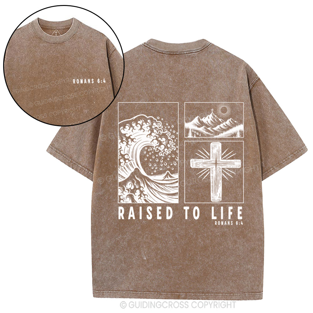 Raised To Life Christian Washed T-Shirt