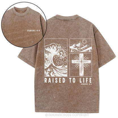 Raised To Life Christian Washed T-Shirt