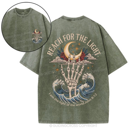 Reach For The Light Christian Washed T-Shirt