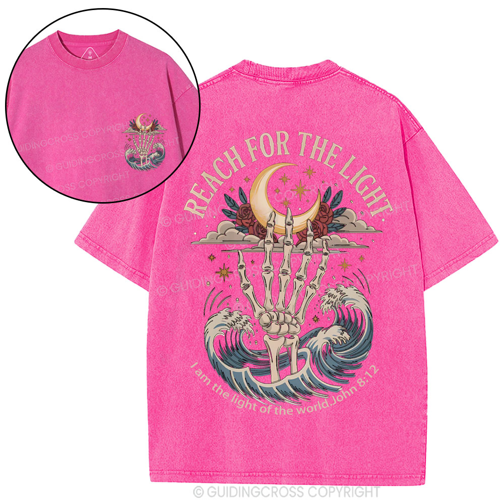 Reach For The Light Christian Washed T-Shirt