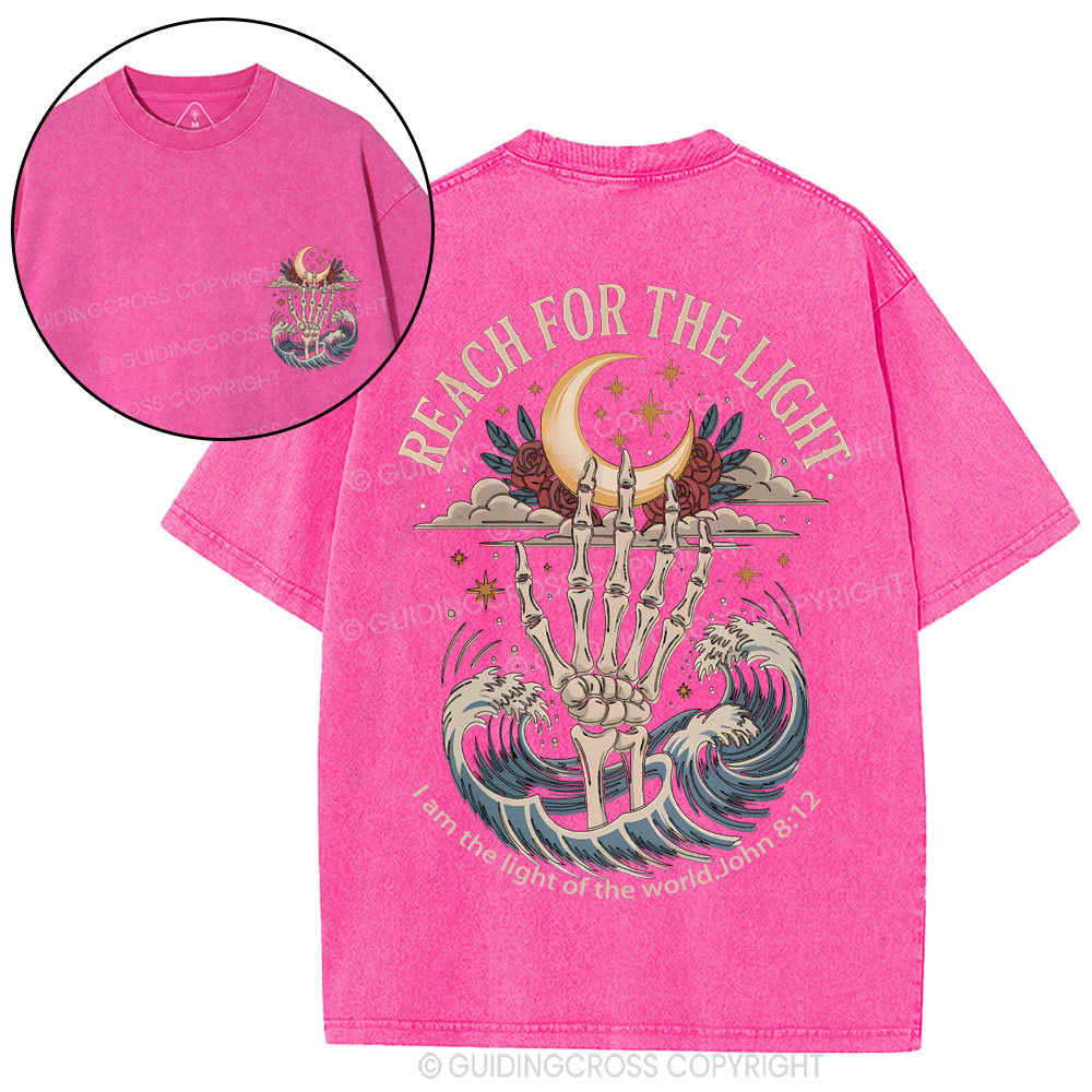 Reach For The Light Christian Washed T-Shirt
