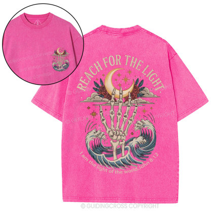 Reach For The Light Christian Washed T-Shirt