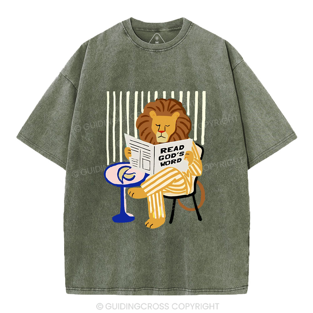Read God's Word Christian Washed T-Shirt