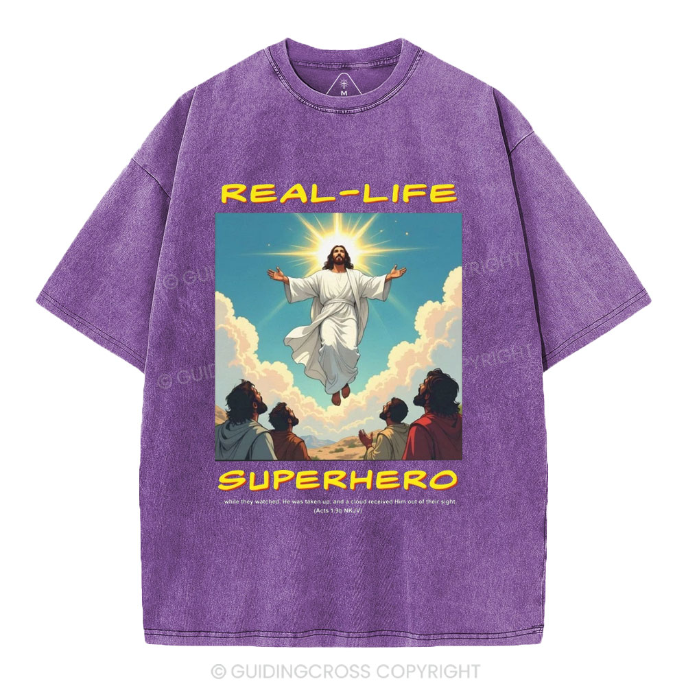 Real Life Superhero Christian Washed T-Shirt