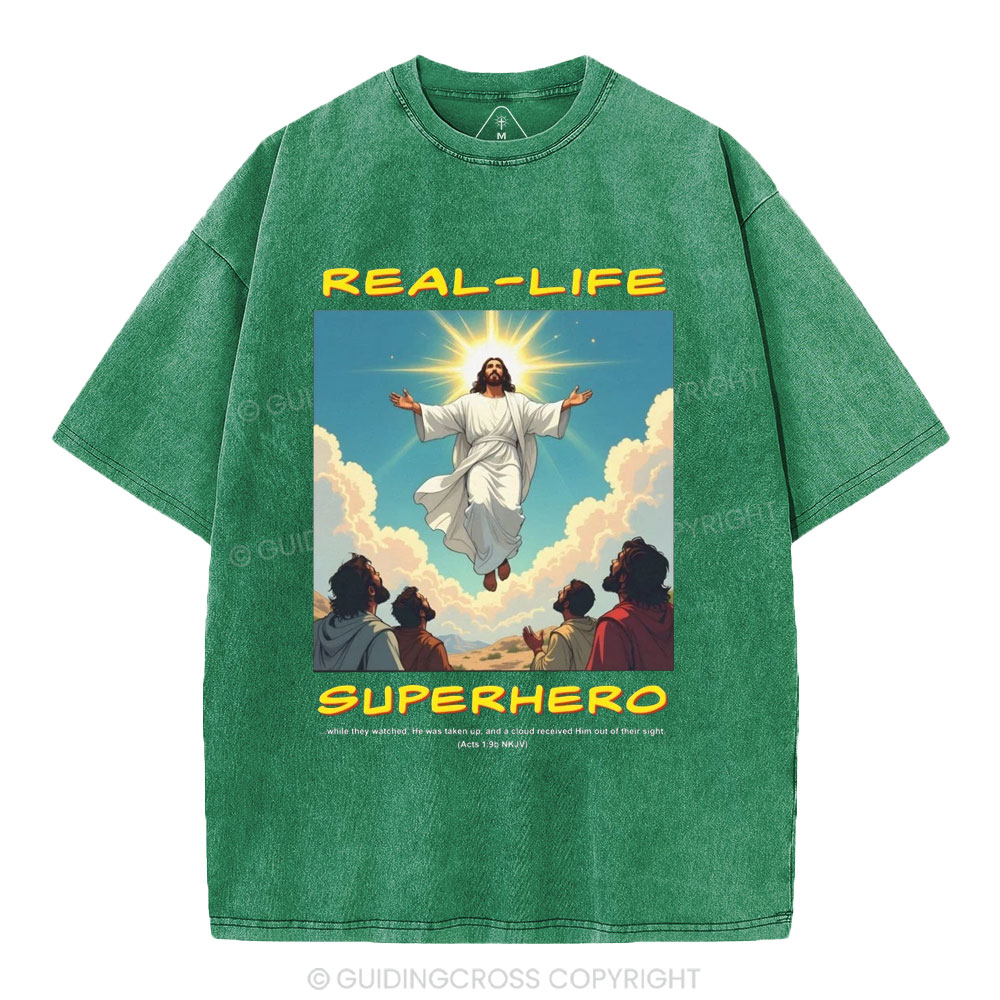 Real Life Superhero Christian Washed T-Shirt