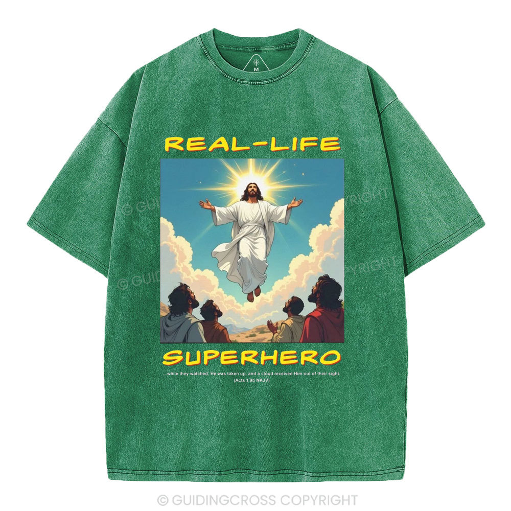 Real Life Superhero Christian Washed T-Shirt