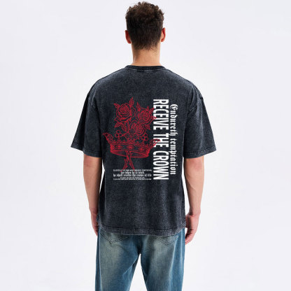 Receive The Crown Christian Washed T-Shirt