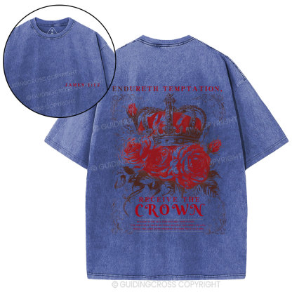 Receive The Crown Christian Washed T-Shirt