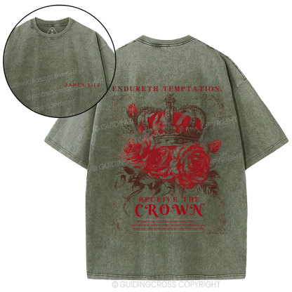 Receive The Crown Christian Washed T-Shirt