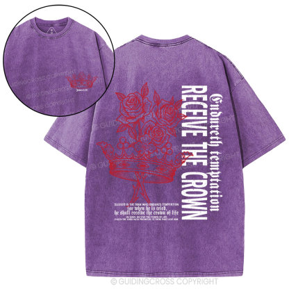 Receive The Crown Christian Washed T-Shirt
