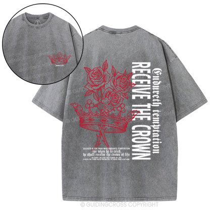 Receive The Crown Christian Washed T-Shirt