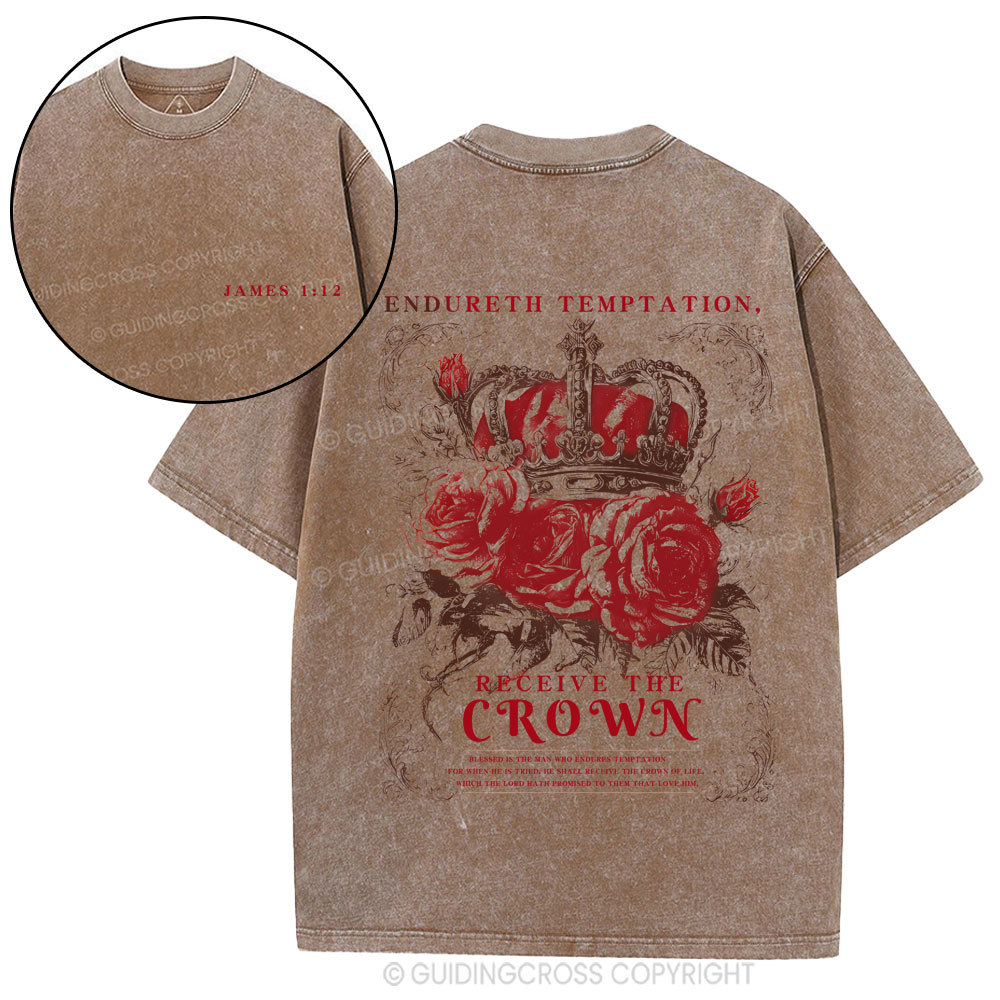 Receive The Crown Christian Washed T-Shirt