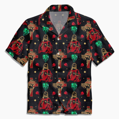 Red Jesus Christian Hawaiian Shirt