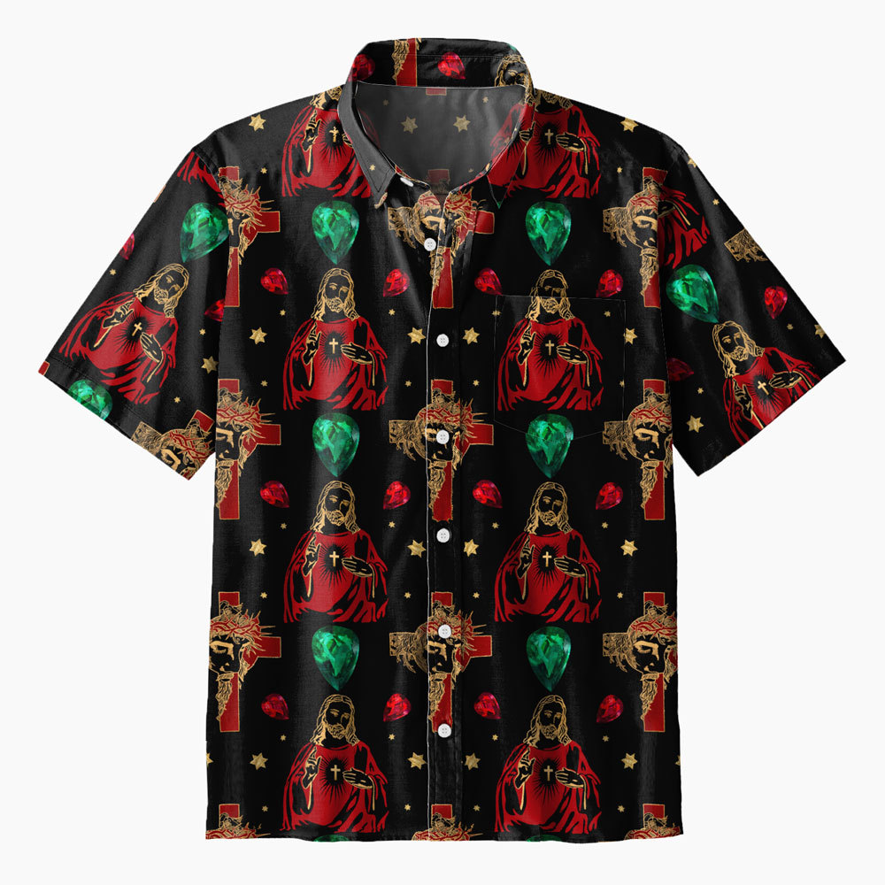 Red Jesus Christian Hawaiian Shirt