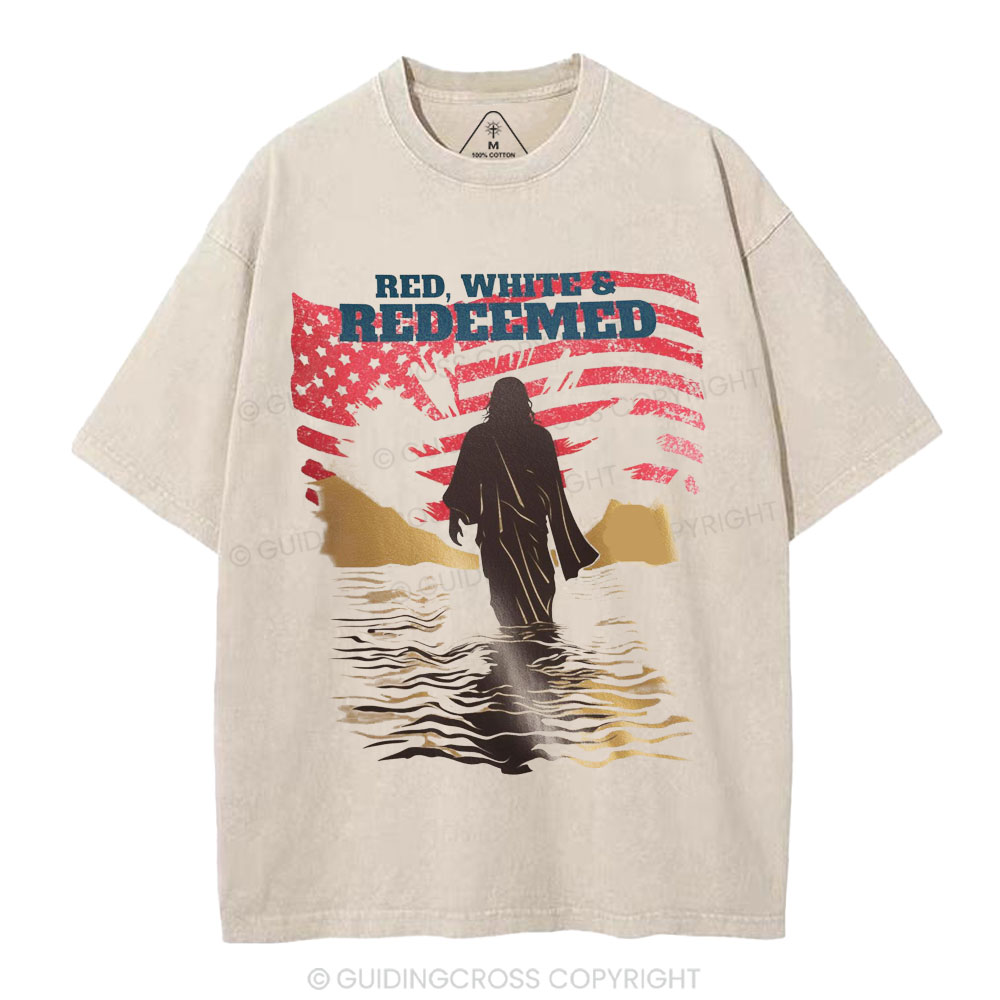Red Whirt&Redeemed Christian Washed T-Shirt