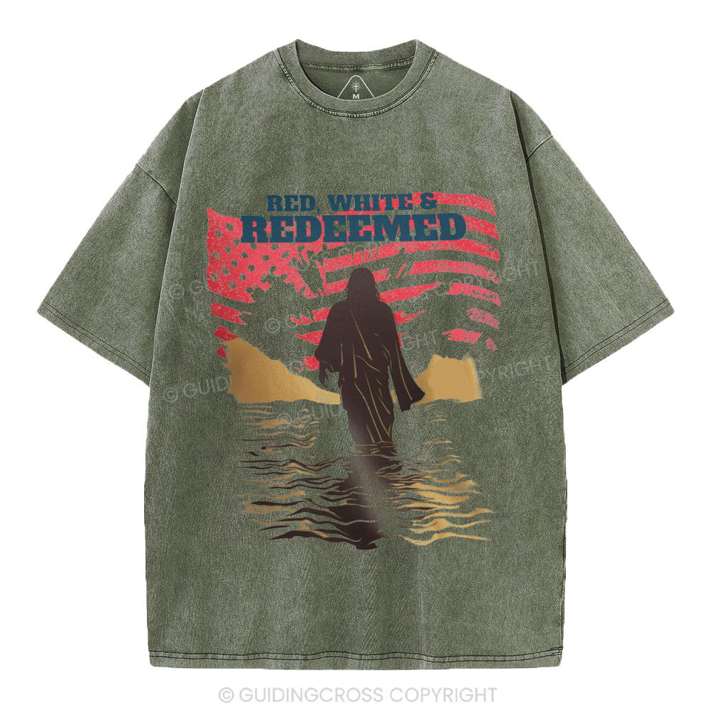 Red Whirt&Redeemed Christian Washed T-Shirt