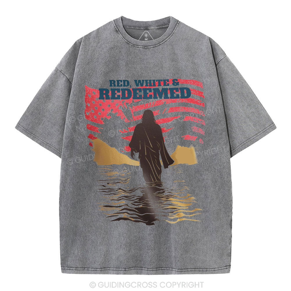 Red Whirt&Redeemed Christian Washed T-Shirt