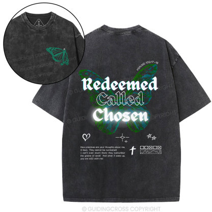 Redeemed Called Chosen Christian Washed T-Shirt