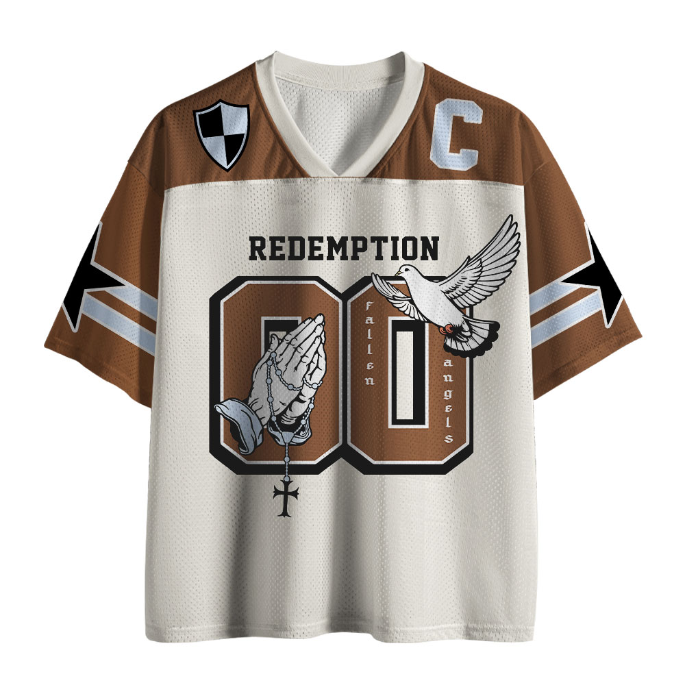 Redemption oF Fallen Angels  Christian White Mesh Jersey