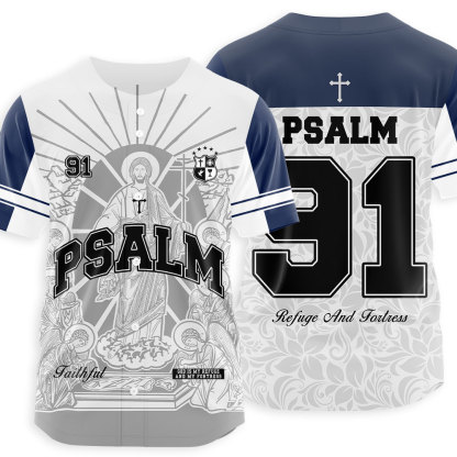 Refuge And Fortress Christian Baseball Jersey