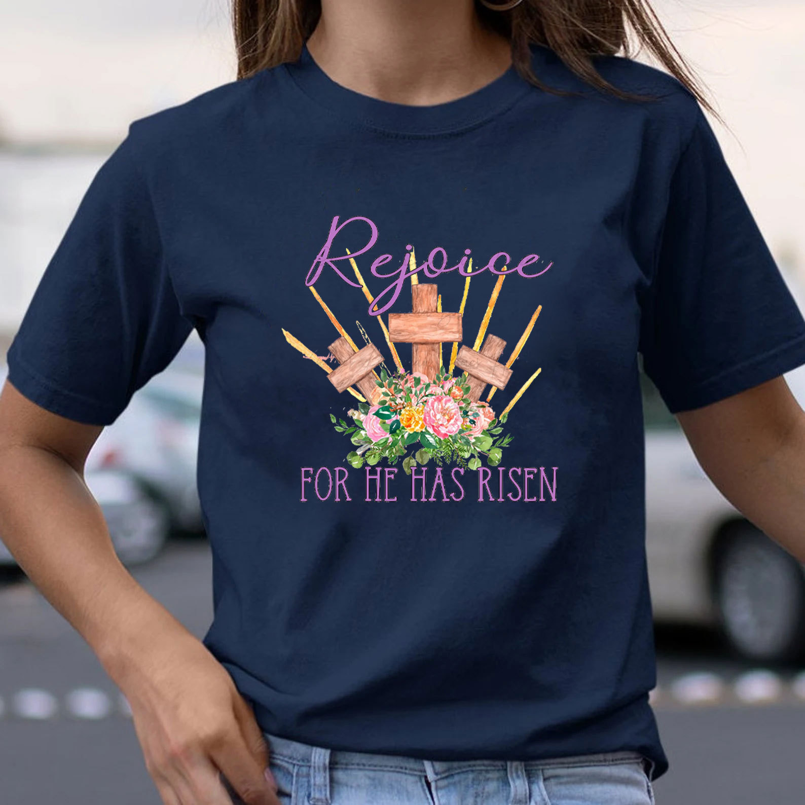 Rejoice For He Has Risen Christian T-Shirt