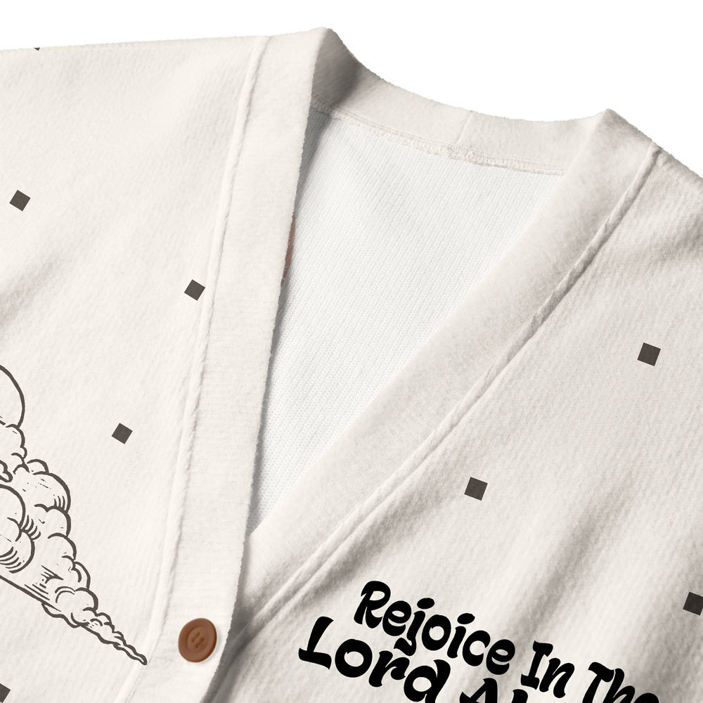 Rejoice In The Lord Always Christian Lightweight Cardigan