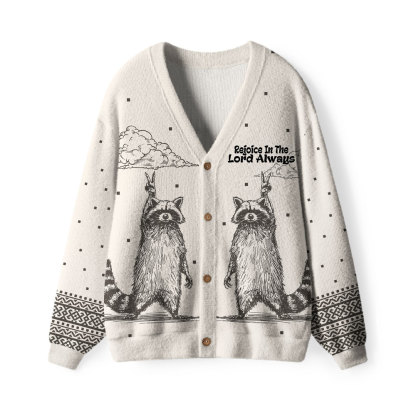Rejoice In The Lord Always Christian Lightweight Cardigan