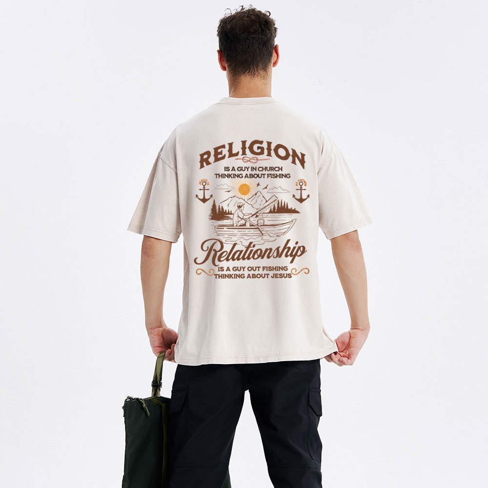 Religion Relationship  Christian Washed T-Shirt