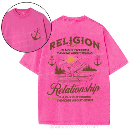 Religion Relationship  Christian Washed T-Shirt