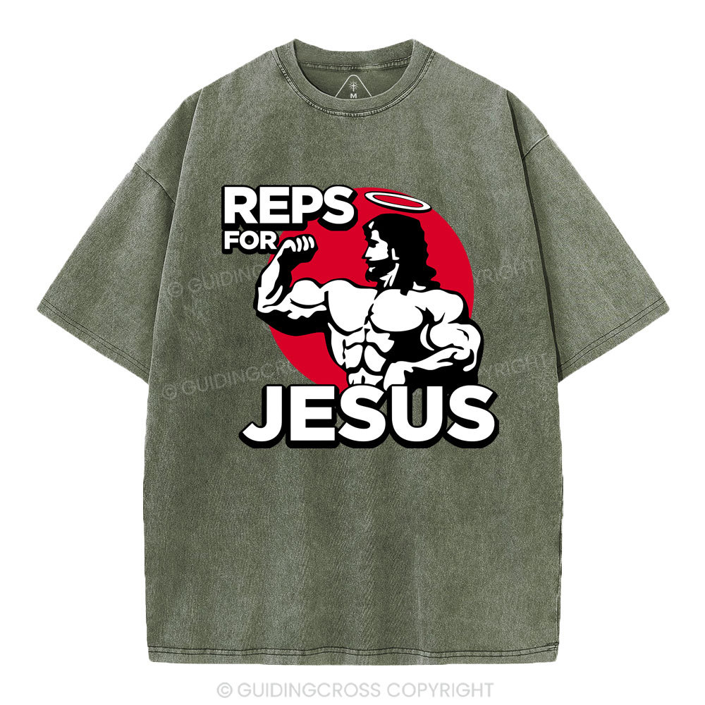 Reps For Jesus Christian Washed T-Shirt Sale - GuidingCross