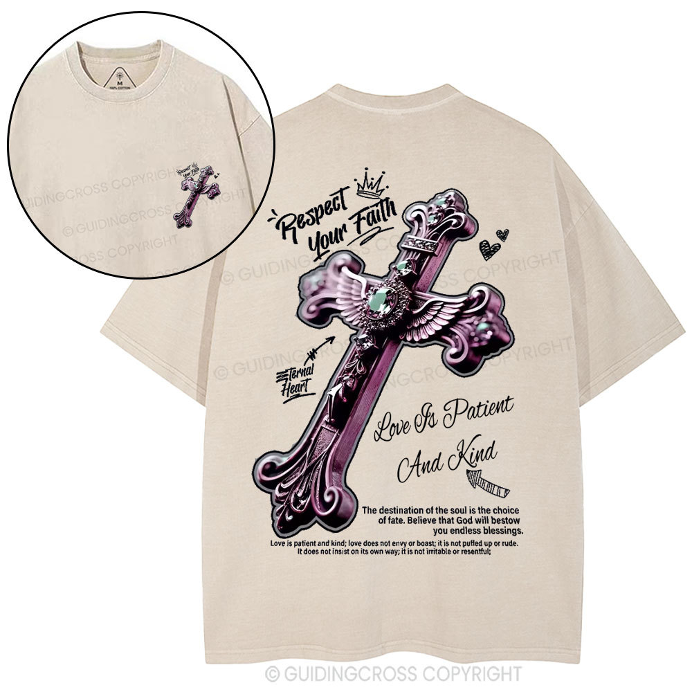 Respect Your Faith Christian Washed T-Shirt