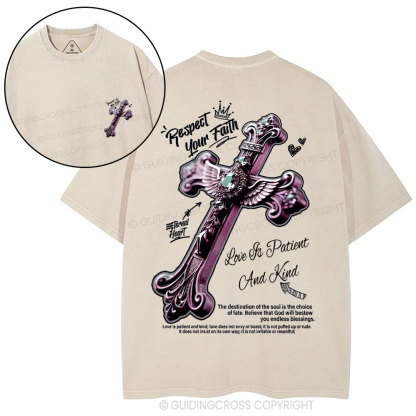 Respect Your Faith Christian Washed T-Shirt