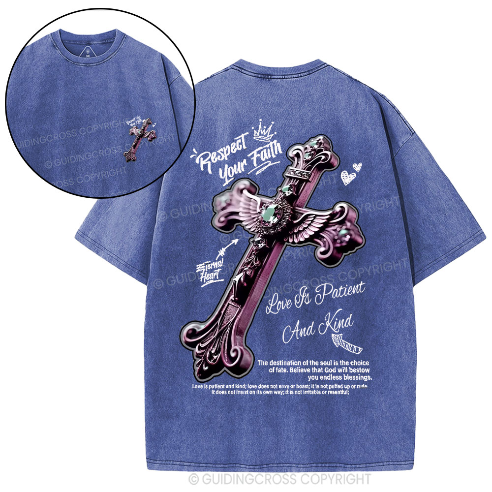 Respect Your Faith Christian Washed T-Shirt