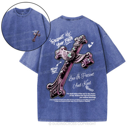 Respect Your Faith Christian Washed T-Shirt