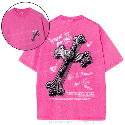 Respect Your Faith Christian Washed T-Shirt