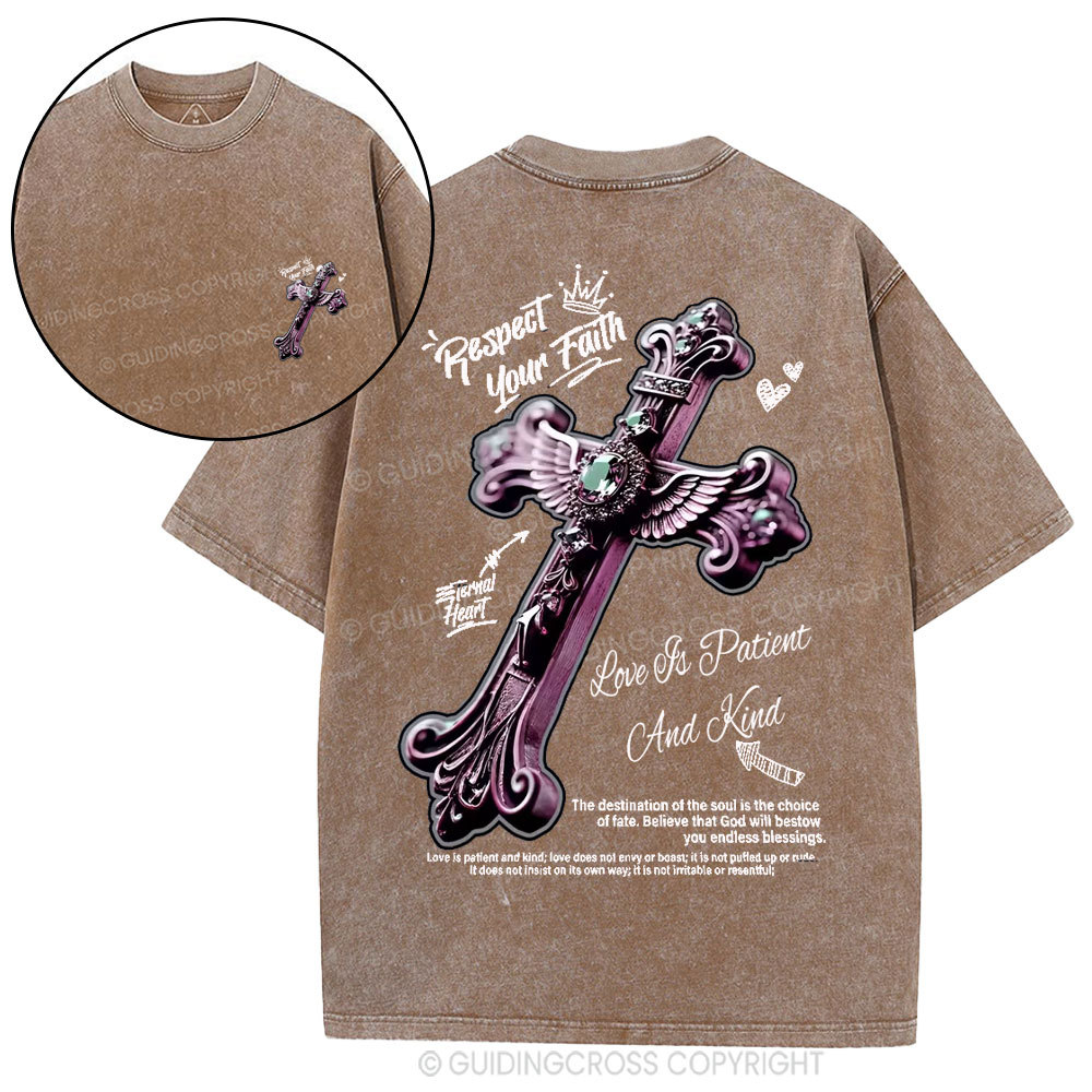 Respect Your Faith Christian Washed T-Shirt