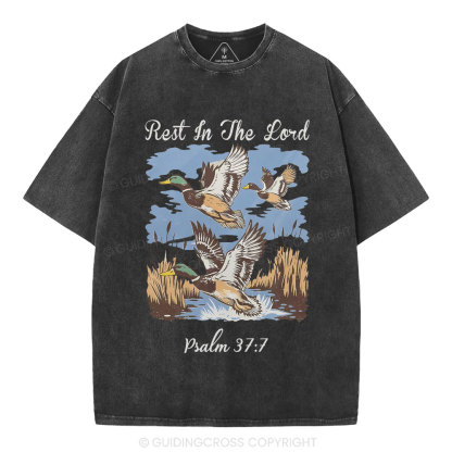 Rest In The Lord Christian Washed T-Shirt