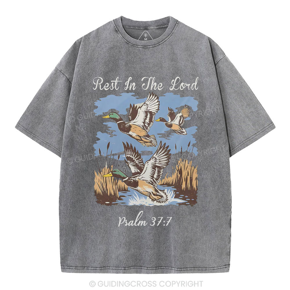 Rest In The Lord Christian Washed T-Shirt