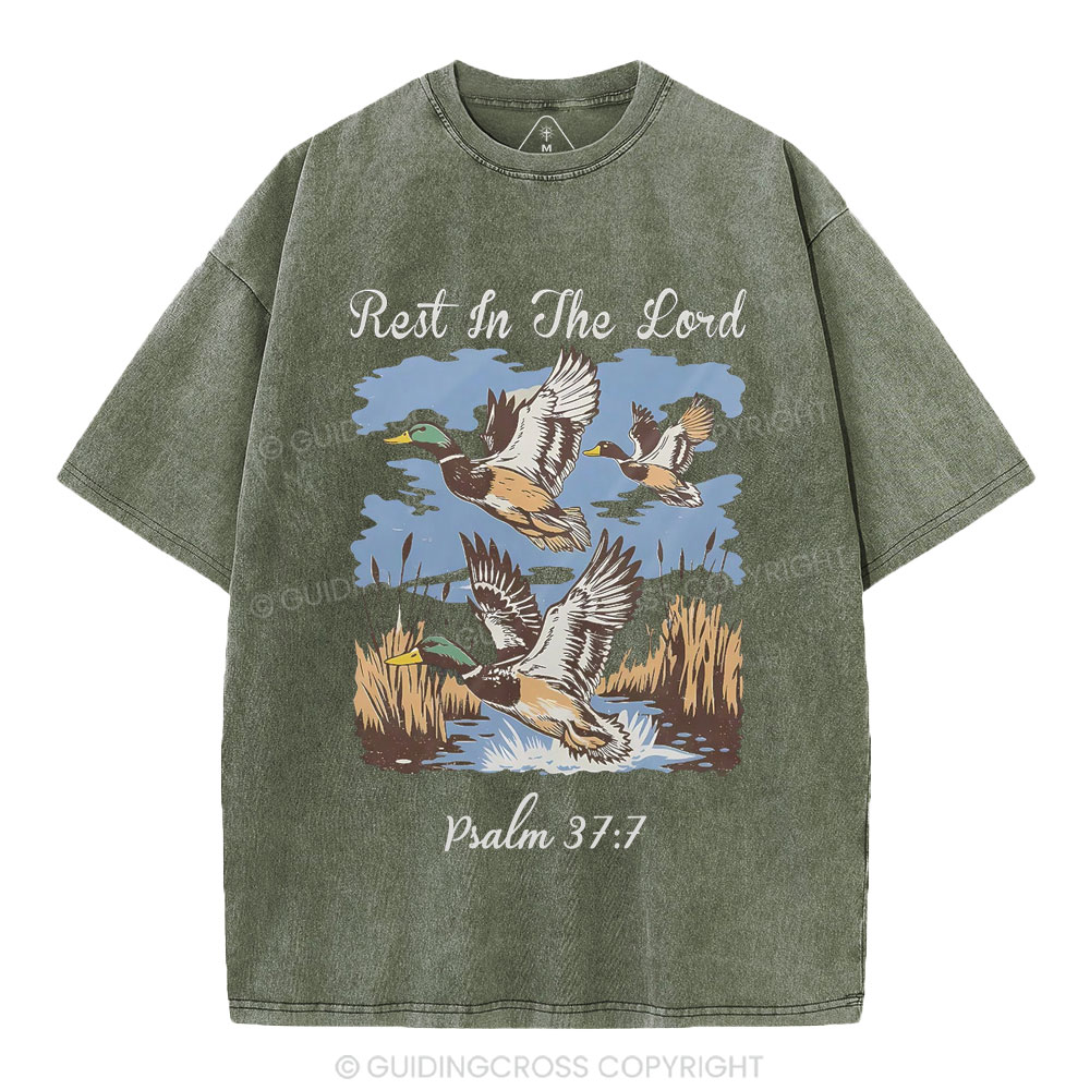 Rest In The Lord Christian Washed T-Shirt