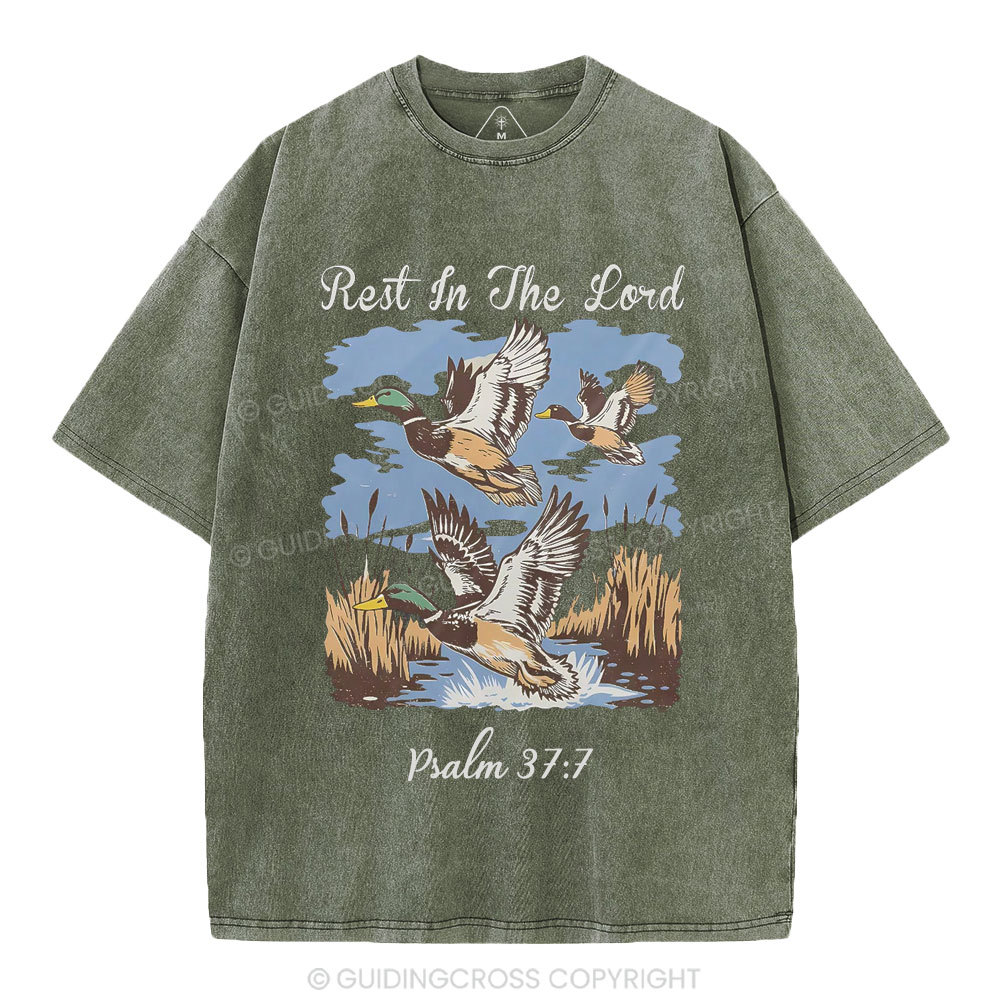 Rest In The Lord Christian Washed T-Shirt
