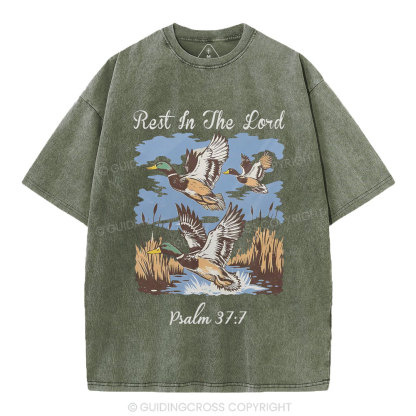Rest In The Lord Christian Washed T-Shirt