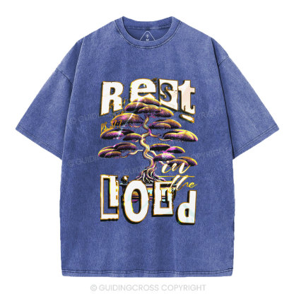 Rest In The Lord Christian Washed T-Shirt