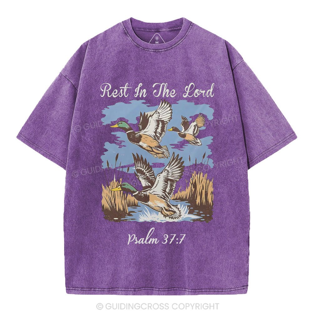 Rest In The Lord Christian Washed T-Shirt