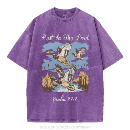 Rest In The Lord Christian Washed T-Shirt