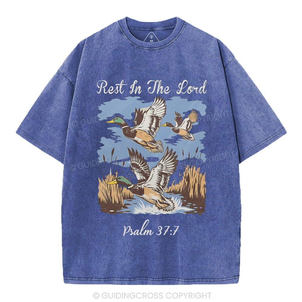 Rest In The Lord Christian Washed T-Shirt