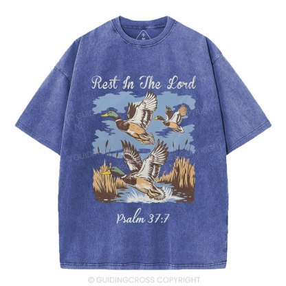 Rest In The Lord Christian Washed T-Shirt