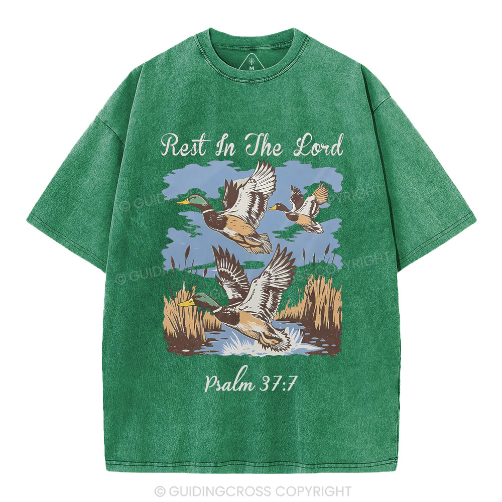 Rest In The Lord Christian Washed T-Shirt