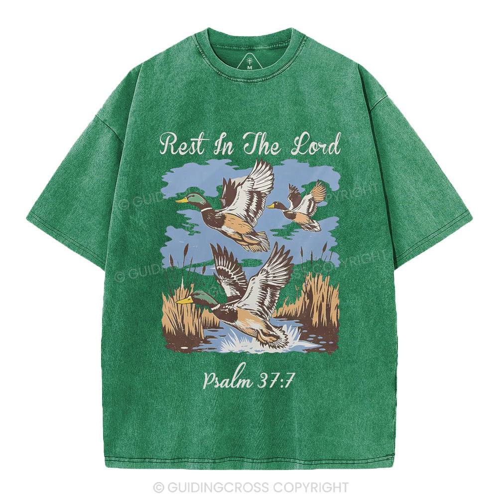 Rest In The Lord Christian Washed T-Shirt