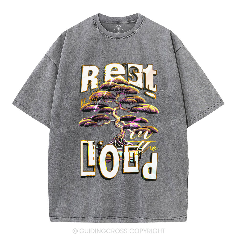 Rest In The Lord Christian Washed T-Shirt