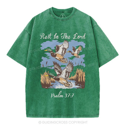 Rest In The Lord Christian Washed T-Shirt